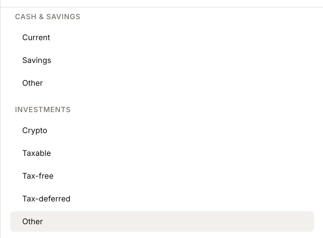 Plutus accounts list showing balances across multiple providers